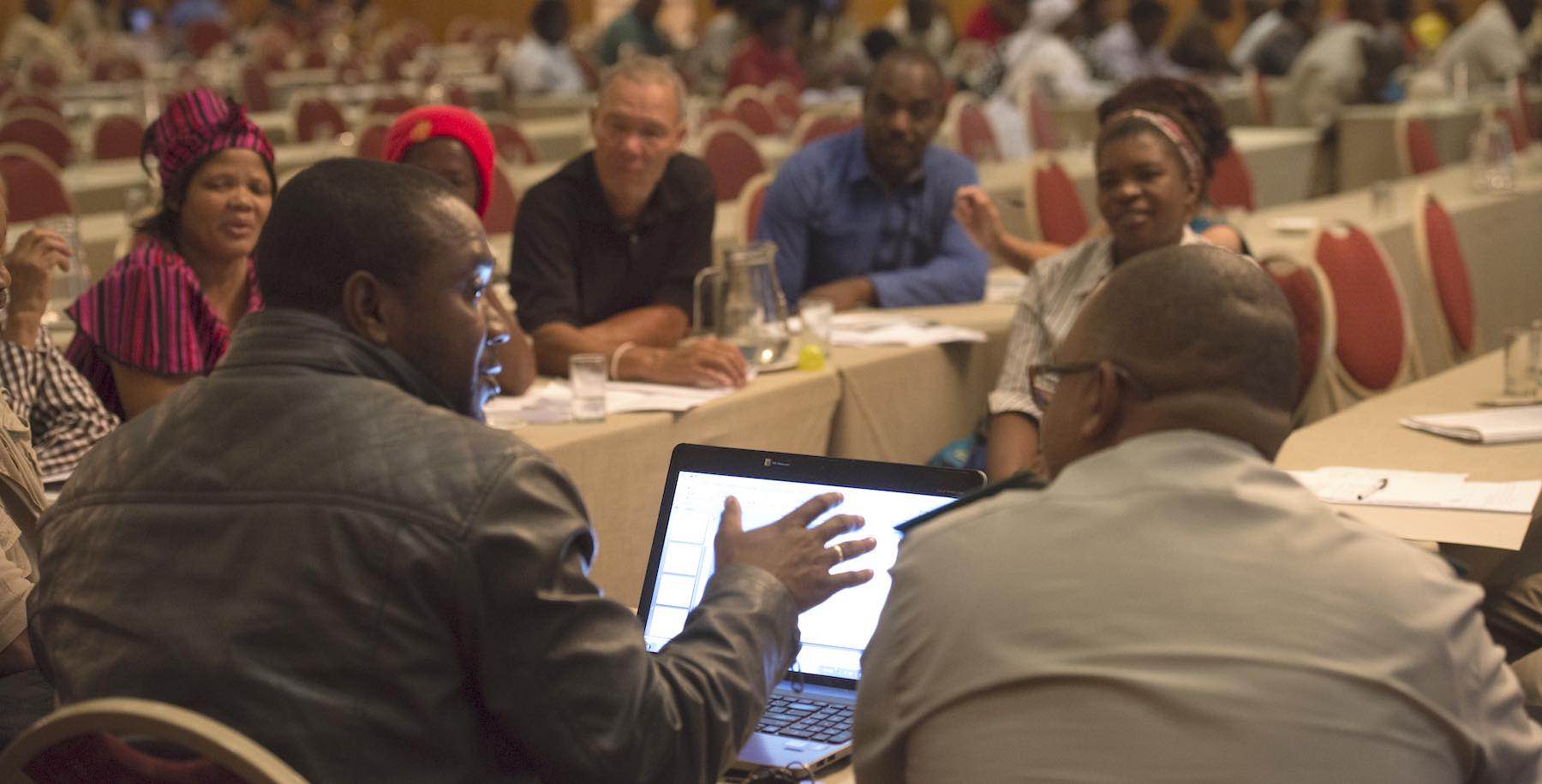 The chairpersons forum meeting in a conference centre.
