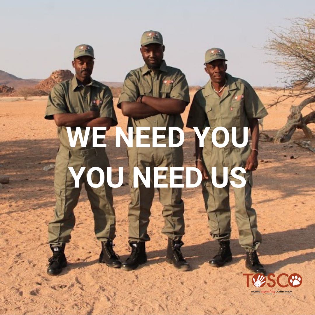 Three game guards in new uniforms overlaid with the words: We need you, you need us.