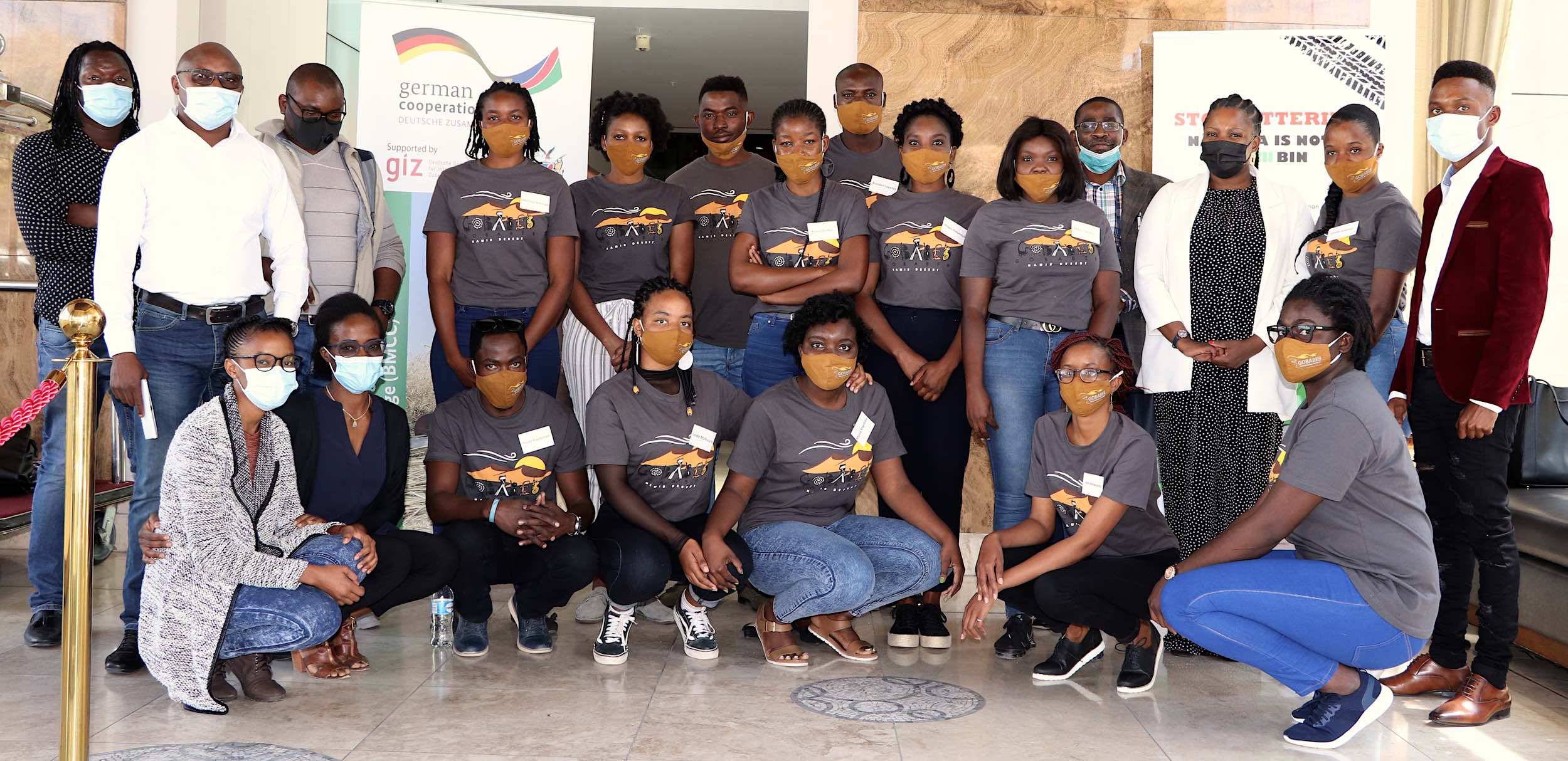 A group photograph of some of the people involved in the project.