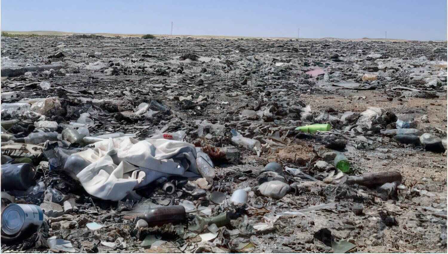 An ugly mass of rotting waste as far as the eye can see.