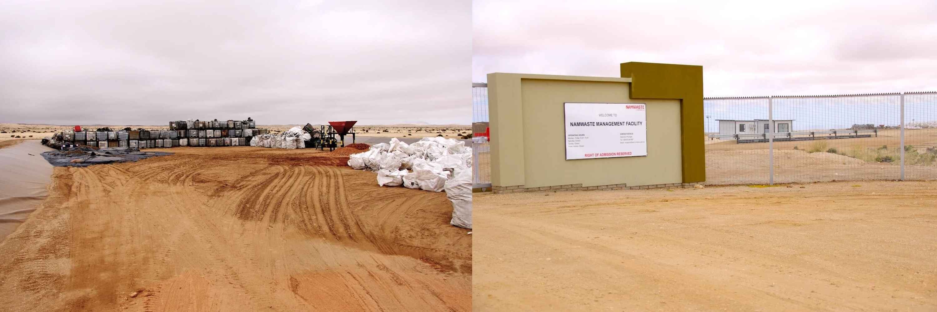 Two views of the new NamWaste facility.