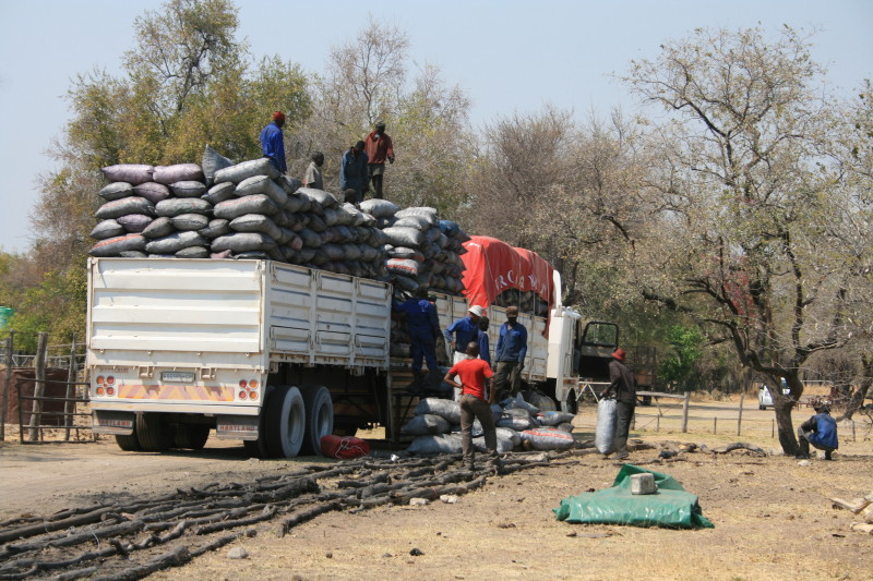 Loading charcoal
