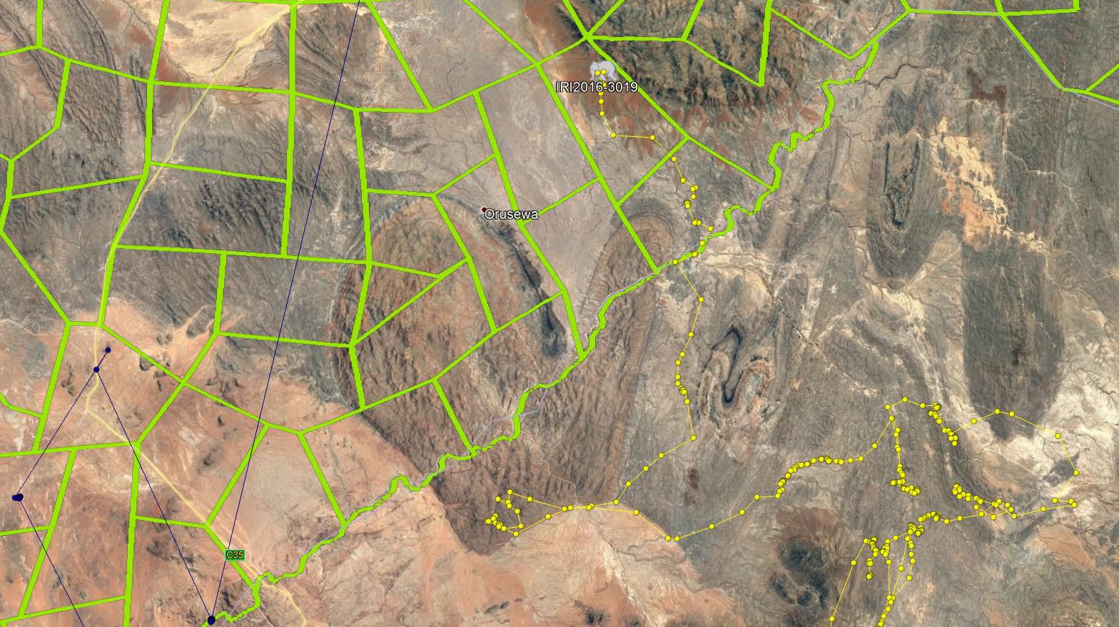 Elephant movements map