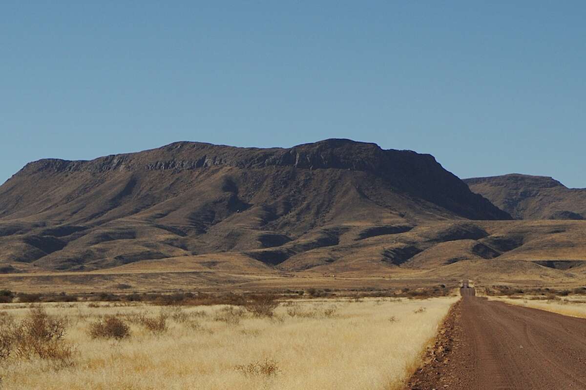 The rarely visited, but stunning Brukkaros mountain, in southern Namibia.
